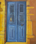 Blue Door - original oil painting by Chris Blaylock