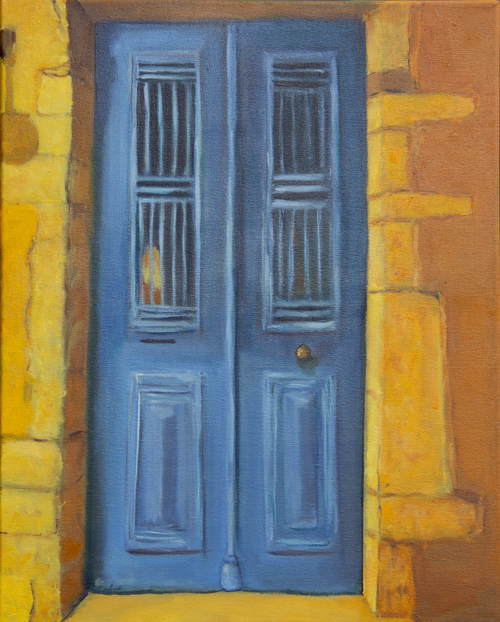 Blue Door - original oil painting by Chris Blaylock