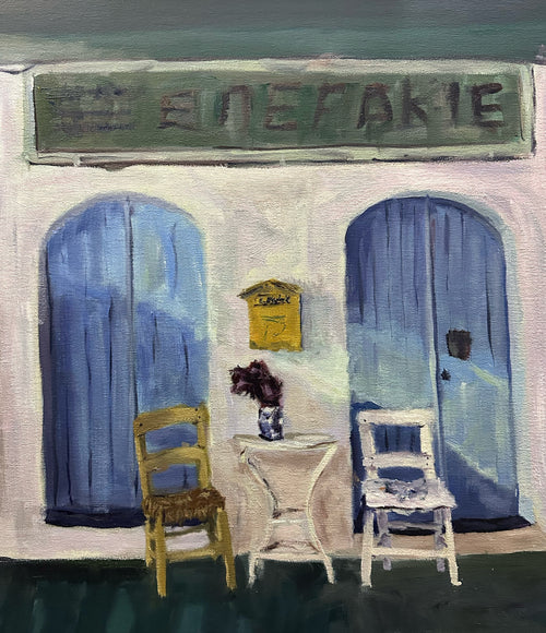 Empty Chairs - original oil painting by Chris Blaylock