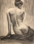 Seated Figure Study - charcoal drawing by Chris Blaylock