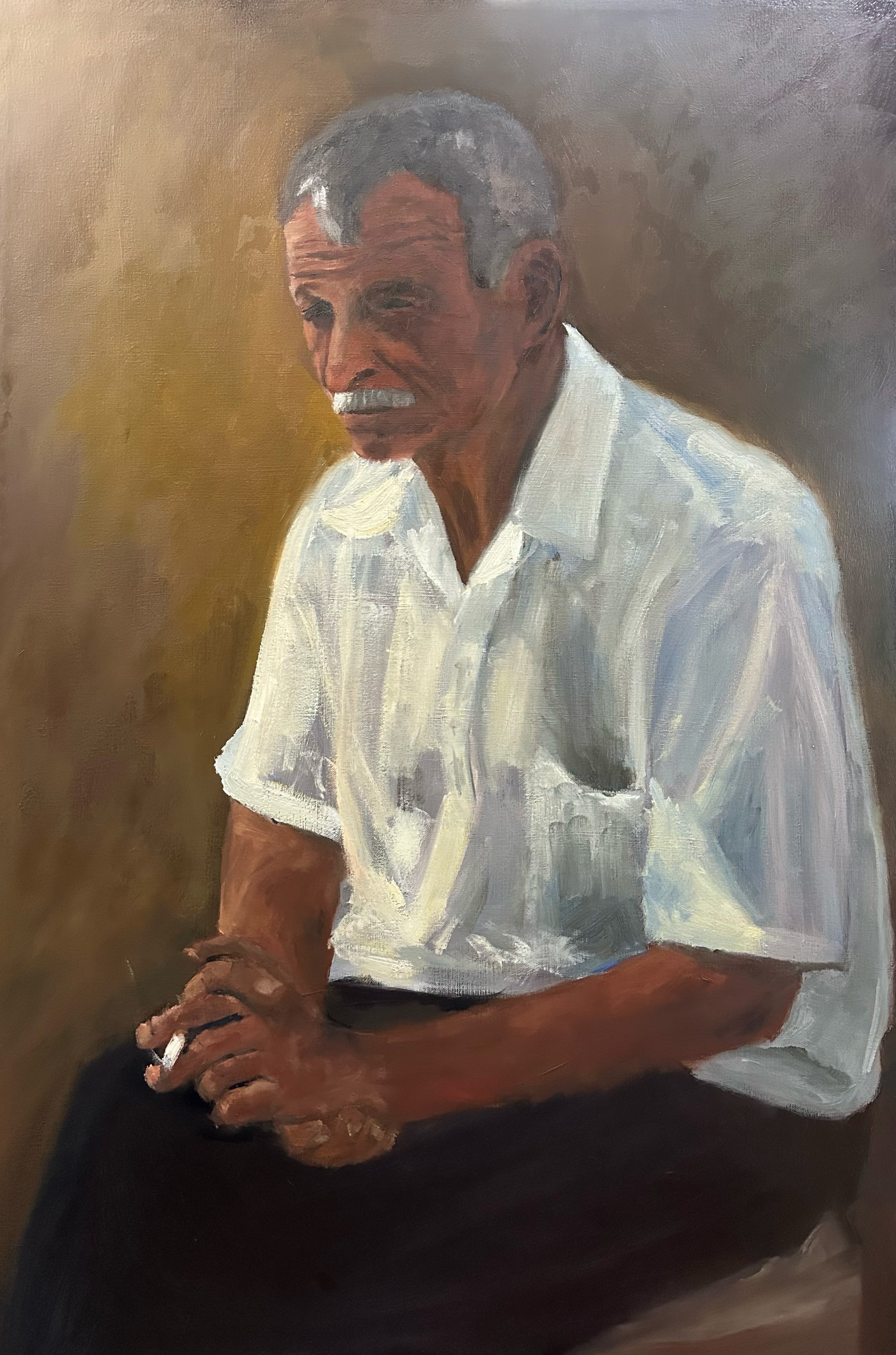 Weight - original oil painting by Chris Blaylock