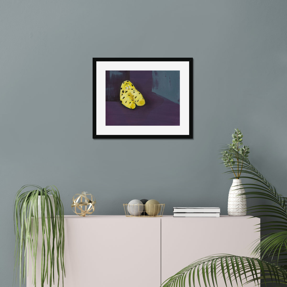Vernon No. 2 art print, 16x20, in a black frame with white mat, hanging on a wall