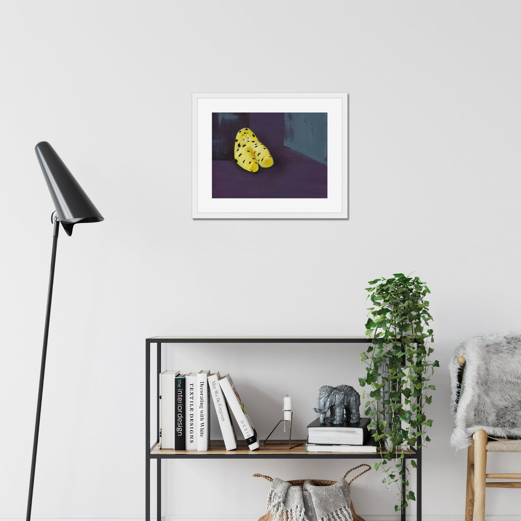 Vernon No. 2 art print, 16x20, in a white frame with white mat, hanging on a wall