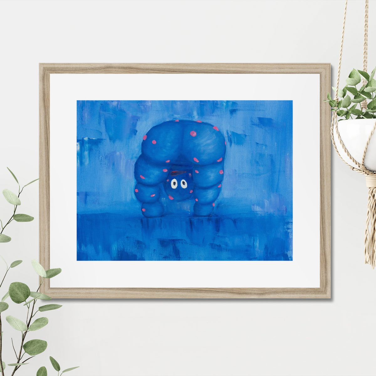 Vernon No. 3 art print, 16x20, in a natural frame with white mat, hanging on a wall