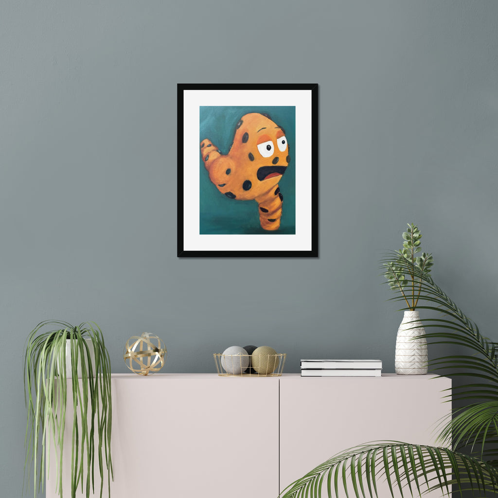 Vernon No. 4 art print, 16x20, in a black frame with white mat, hanging on a wall