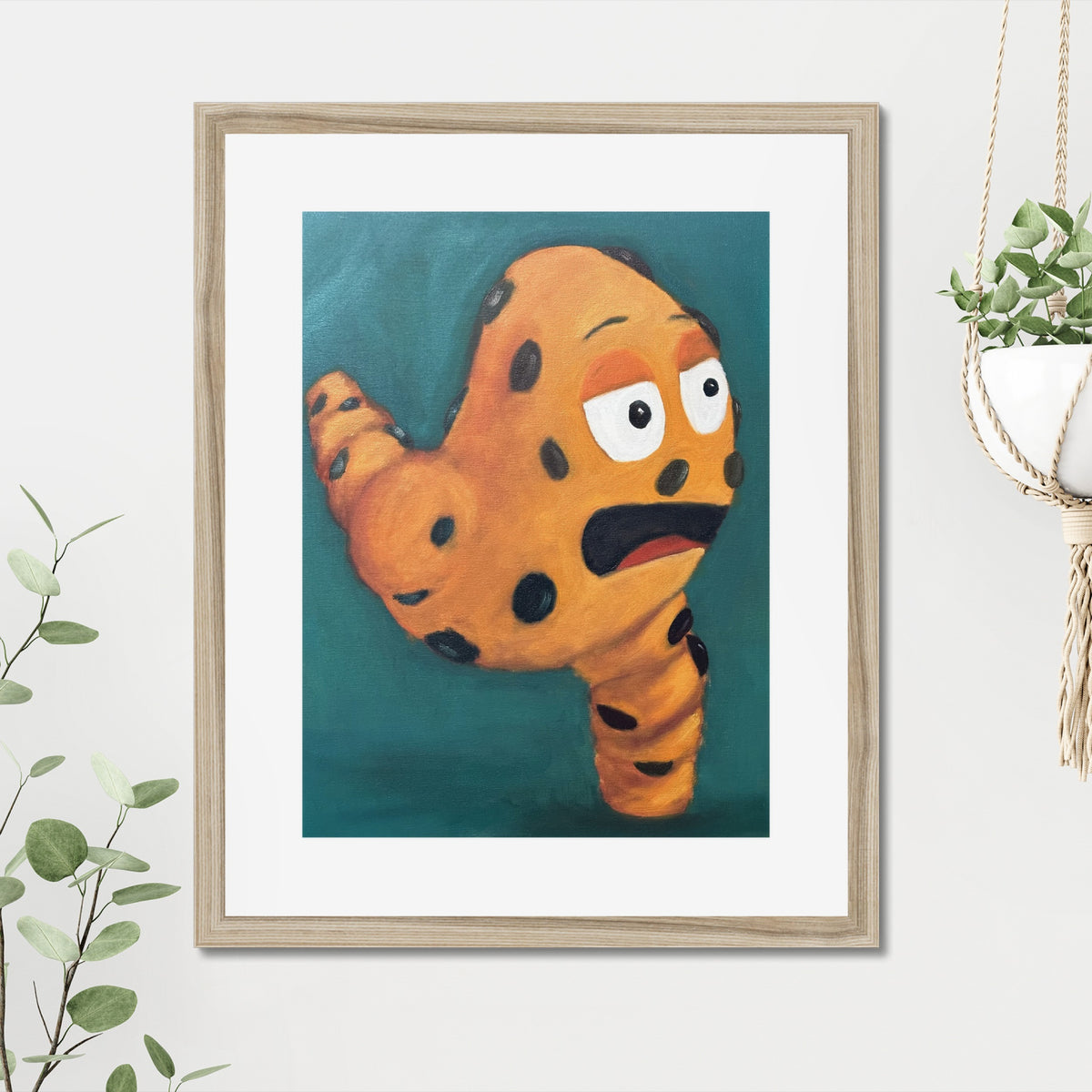 Vernon No. 4 art print, 16x20, in a natural frame with white mat, hanging on a wall